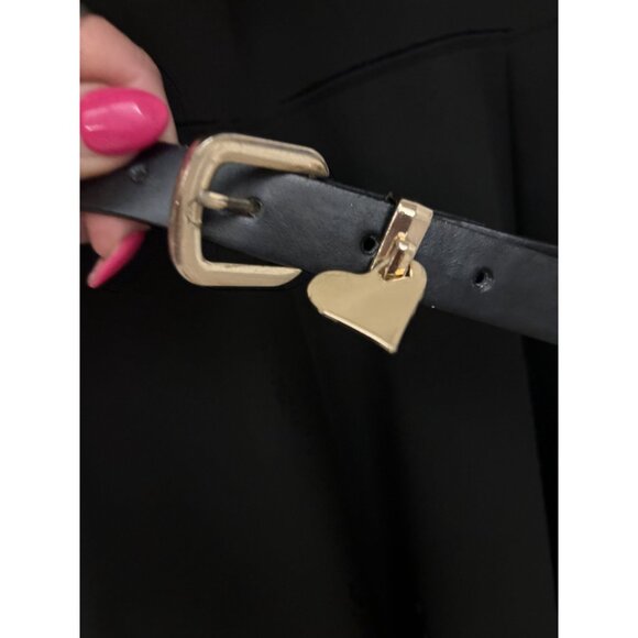 Patrizia Luca Milano Women's Black Sleeveless Dress With Belt Size M Fit Flare - Picture 14 of 16